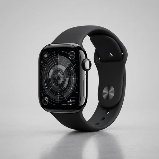 Apple Watch Series 10 [GPS + Cellular, 42mm] - Jet Black Aluminum Case with Black Sport Band, S/M (Renewed)