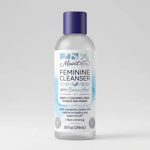 Monistat Boric Acid Feminine Wash, Fragrance-Free Intimate Wash for Women with Gentle pH-Balanced Formula, 10 Fl Oz