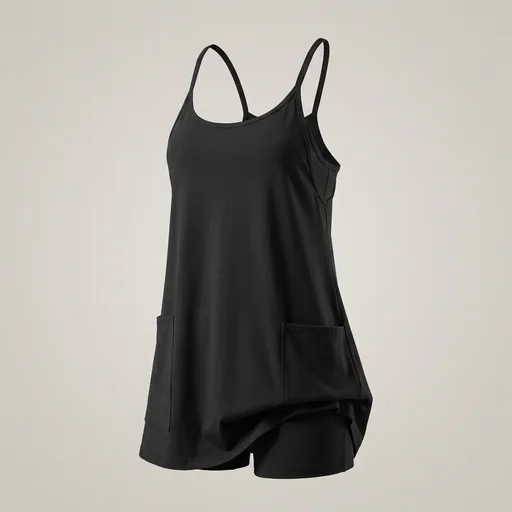 ANRABESS Women Athletic Dress Summer Tennis Workout Active Sports Mini Romper Dress Built in Shorts Travel Vacation Clothes