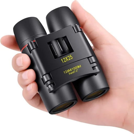 POLDR 12X25 Small Pocket Binoculars Compact for Adults