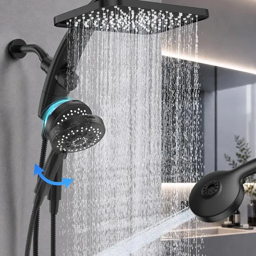 Veken 12" Rain Shower Head with Handheld,High Pressure Power Wash,Magnetic
