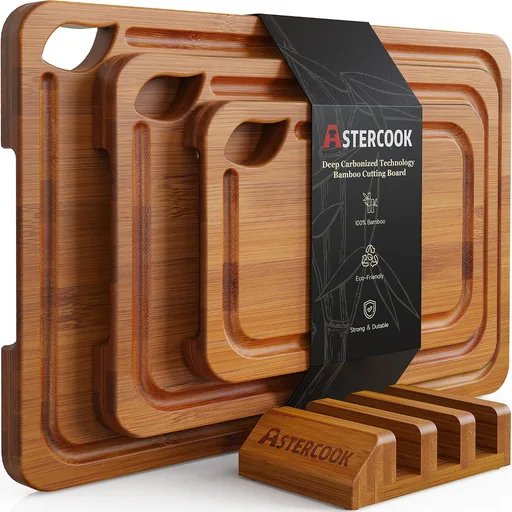Astercook Bamboo Cutting Boards for Kitchen