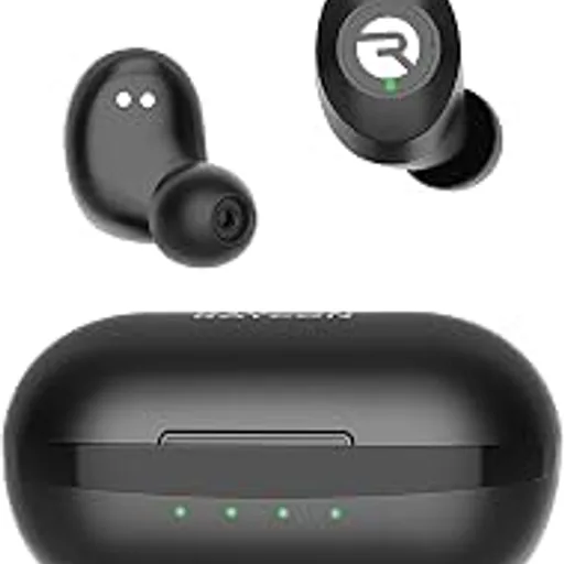 RayconEveryday Bluetooth Wireless Earbuds with Microphone - Active Noise Cancelling, Sweat & Water-Resistant Earphones, Ear Buds Wireless Bluetooth (Black)