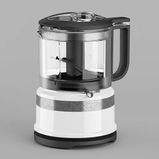 KitchenAid3.5 Cup Food Chopper, KFC3516WH, White | Dishwasher-safe Work Bowl, Stainless Steel Multi-Purpose Blade, 2 Speeds Plus Pulse, Easy Cord Wrap