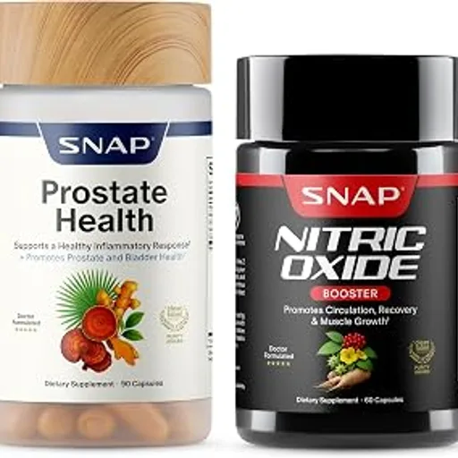 Snap Supplements Prostate Health + Nitric Oxide Booster Bundle, 90+60 Caps
