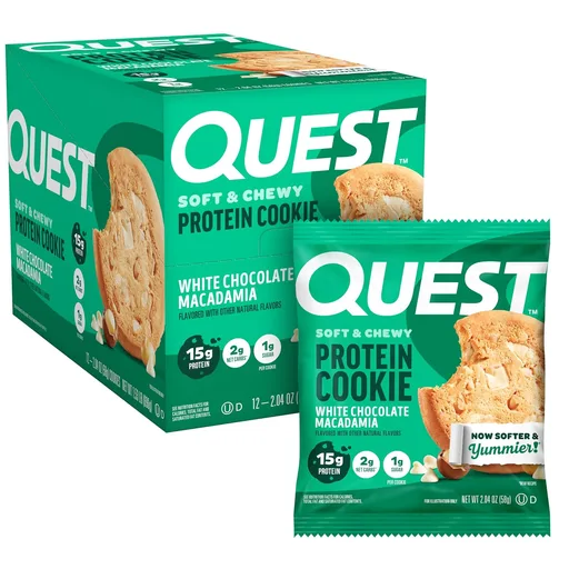 Quest Nutrition White Chocolate Macadamia Protein Cookie, 12 Count