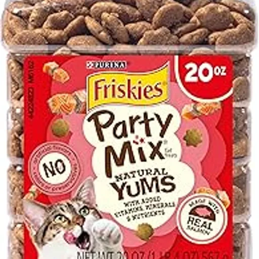 Friskies Purina Party Mix Natural YUMS Real Salmon Cat Treats