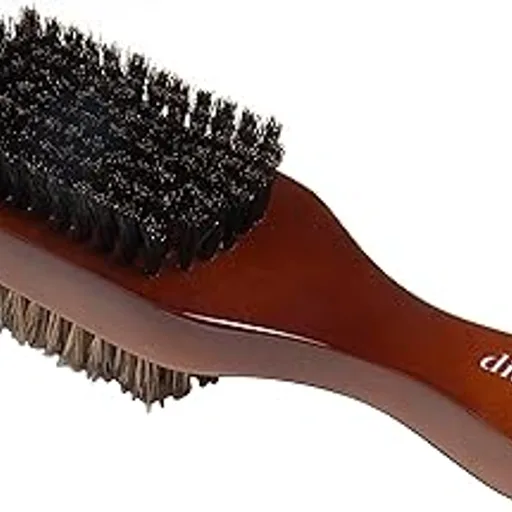 Diane Premium 100% Boar Bristle 2-Sided Club Brush for Men, Wood Handle
