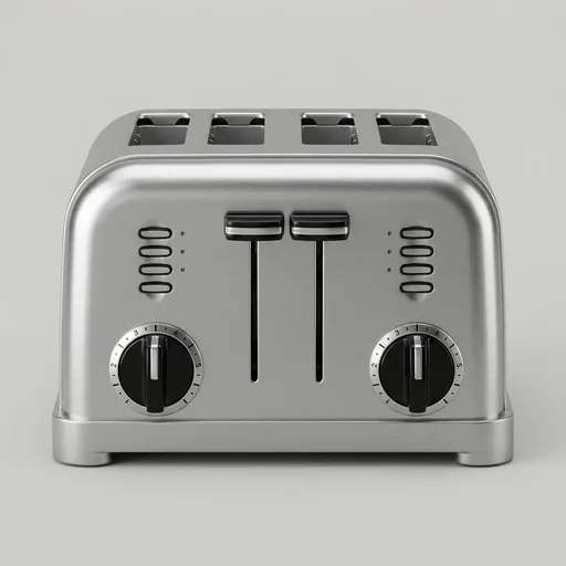 Cuisinart 4 Slice Compact Stainless Steel Toaster with Extra-Wide Slots for Bread, French Toast, Bagels & Pastries, Defrost & Reheat Functions, CPT-180P1, Brushed Stainless, Removable Crumb Tray