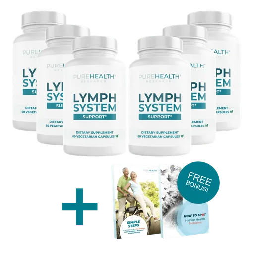 PUREHEALTH RESEARCH Lymph System Support - Lymphatic Drainage Supplement