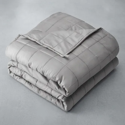 Bare Home Cotton Weighted Blanket (Light Grey, 48"x72" 15lbs)
