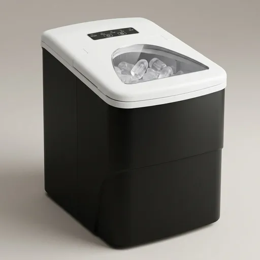 Frigidaire, 26 Lbs Portable Compact Icemaker, Ice Making Machine, Black, White, Medium