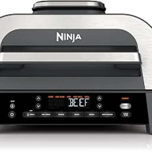 NinjaFoodi® Smart XL 6-in-1 Indoor Grill & Air Fryer, Black/Silver, DG551