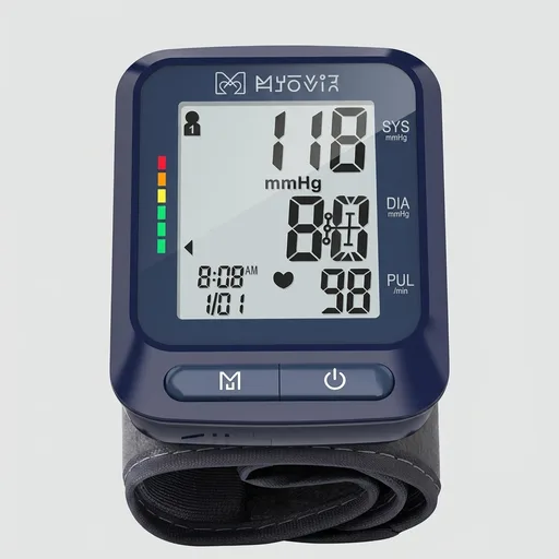 Wrist Blood Pressure Monitor - Automatic Blood Pressure Cuff for Home Use, Digital BP Monitor Wrist with Large LCD Display, BP Cuff Wrist for Adults, 2x60 Memory, Fits 5.3"-8.5"