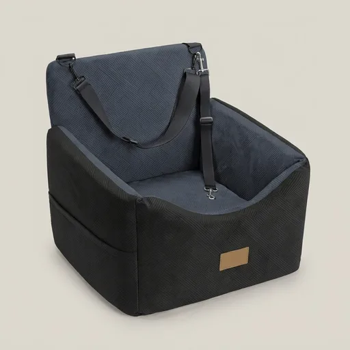 JOEJOY Dog Car Seats for Small Medium Dogs Under 35lbs, Dog Booster Seat with Detachable Washable Cover and Cushion, Memory Foam Pet Car Seat with Safety Belt and Storage Pockets (DG)