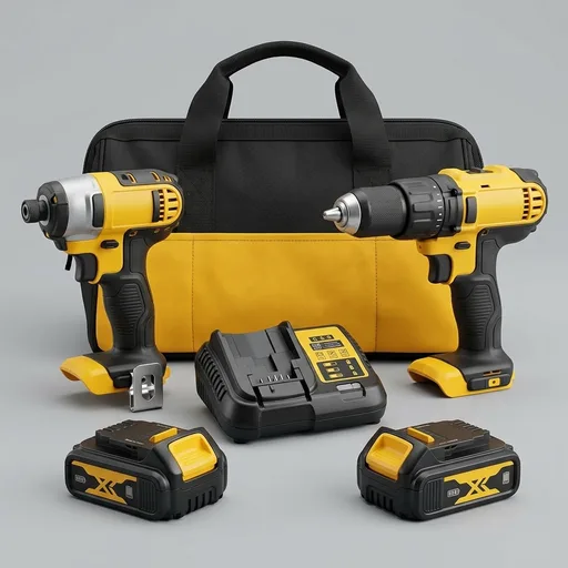 DEWALT 20V MAX Cordless Drill and Impact Driver, Power Tool Combo Kit , Includes 2 Batteries, Charger and Bag (DCK240C2)