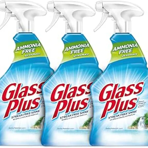 Glass PlusGlass Cleaner, 32 fl oz Bottle, Multi-Surface Glass Cleaner (Pack of 3)