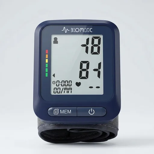 Wrist Blood Pressure Monitor - Automatic Blood Pressure Cuff for Home Use, Digital BP Monitor Wrist with Large LCD Display, BP Cuff Wrist for Adults, 2x60 Memory, Fits 5.3"-8.5"