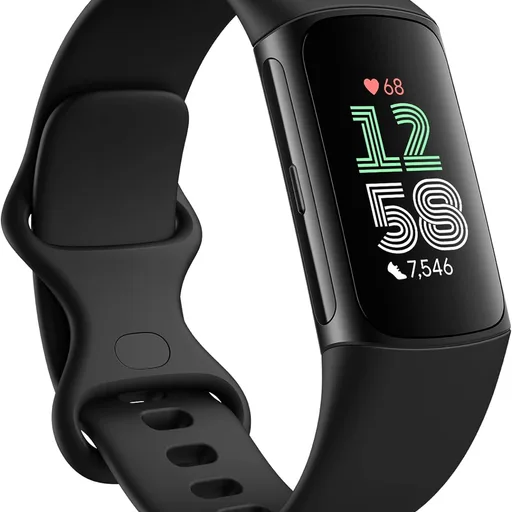 Fitbit Charge 6 Fitness Tracker with Google Apps - Heart Rate on Exercise Equipment - 3-Month Google Health Premium Membership Included - Health Tools - Obsidian/Black - Small&Large Bands Included