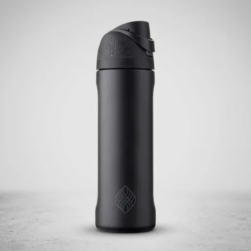 Owala FreeSip Stainless Steel Water Bottle 24 oz Very, Very Dark