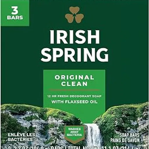 Irish SpringOriginal Deodorant Soap 3 Bars, 2 Pack (6 Total)