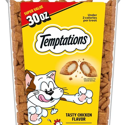 Temptations Classic Crunchy and Soft Cat Treats, Tasty Chicken, 30 oz