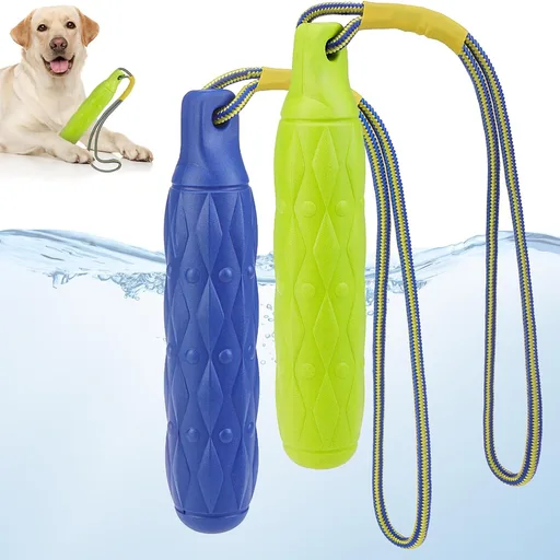 EXPAWLORER Dog Floating Toys for Water Fetch Retrieving, Interactive Pool Toys Dog Bumper Hunting Stick Training Dummy Tool, Summer Enrichment Essentials Outdoor, Not for Aggressive Breeds 2 Pack