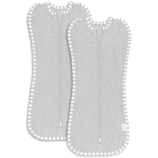 Comfy Cubs Swaddle Blanket with Zipper 2 Pk S - Grey