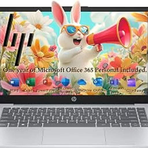HPLaptop 2026 Student Business, Copilot AI, Office 365, 128GB SSD, AMD CPU | Windows 11 Home S, LED Display, WiFi 6 & Bluetooth, FHD Camera, Longtime battery li