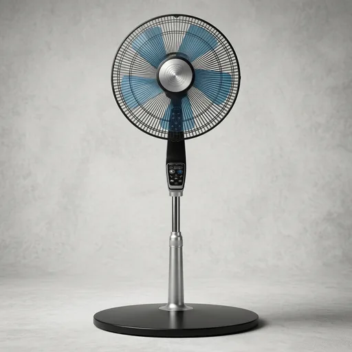 Rowenta Pedestal Fan, 53 Inches, Ultra Quiet Oscillating Fan for Bedroom, Portable, 5 Speeds, Refresh Up to 23-Feet, Silver, Indoor, VU5670