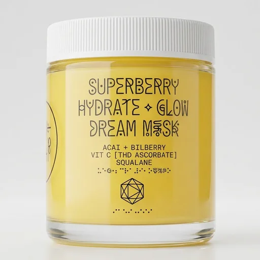 Youth To The People Superberry Dream Mask - Hydrate + Glow Face Moisturizer | Vitamin C Brightening Night Cream - Antioxidant-Rich Hydration, Radiant Glow, For Dry/Dull Skin, Uneven Tone, Non-comedogenic