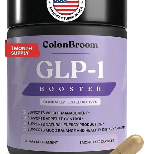 ColonBroom GLP-1 Weight Management Supplement for Women & Men - GLP1 Supports Appetite Control, Energy & Mood Balance - Vegan, Gluten-Free Diet Capsules | 60 Count