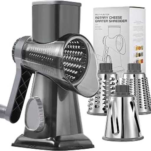 Cheese Grater Hand Crank Rotary Vegetables Shredder with Handle