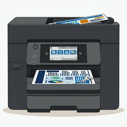 Epson Workforce Pro WF-4833 Wireless All-in-One Color Inkjet Printer, Black - Print Scan Copy Fax - 25 ppm, 4800 x 2400 dpi, 4.3" Touchscreen, Auto 2-Sided Printing, 50-Sheet ADF, 500-Sheet, Ethernet