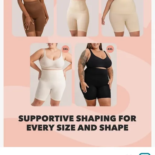 SHAPERMINT High-Waisted Shapewear Tummy Control Shorts