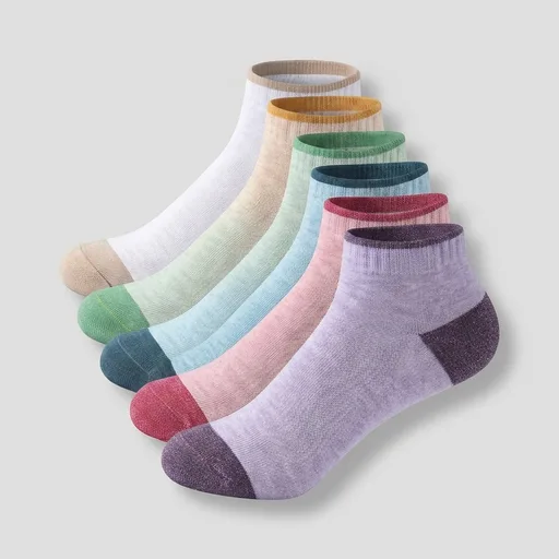 NinetoFiveLife Womens Summer Cotton Socks Ankle Socks 6-Pack | Sock for Women Soft Breathable Moisture Wicking Casual Athletic Socks for Daily Sports Running Walking Size 5-9