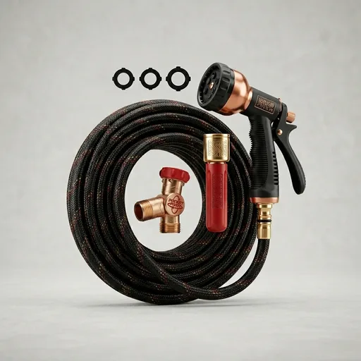 Pocket Hose Ballistic 75 FT Expandable Garden Hose w/Pocket Pivot Swivel Connector, Anti-Burst Sleeve Reinforced with Bulletproof Fiber, Lightweight, No-Kink, Compact, UV-Protected, AS SEEN ON TV