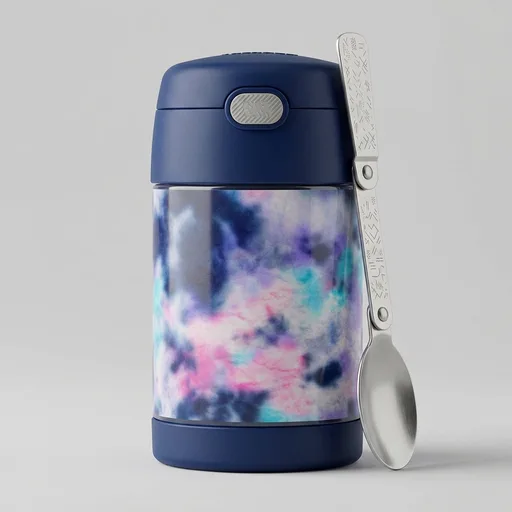 THERMOS FUNTAINER Food Jar with Spoon, 16oz, Tie Dye
