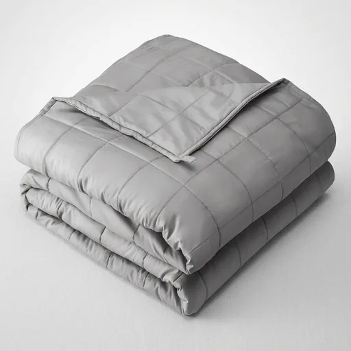 Bare Home Cotton Weighted Blanket (Light Grey, 48"x72" 15lbs)