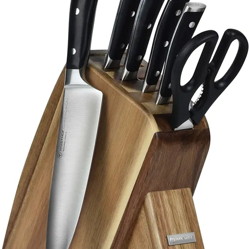 Wusthof Classic Ikon 7 Piece Slim Knife Set with Acacia Block