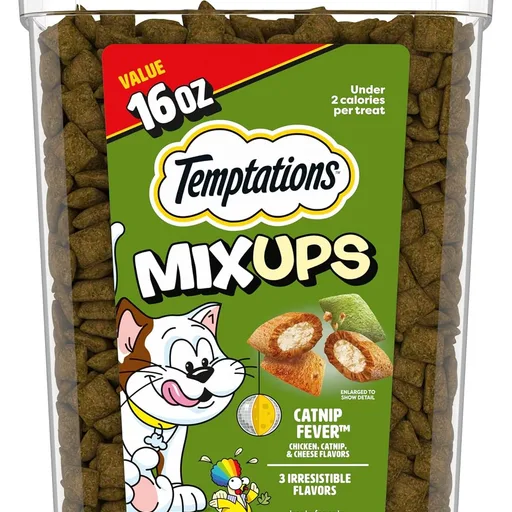 Temptations MixUps Crunchy and Soft Cat Treats, Catnip Fever, 16 oz