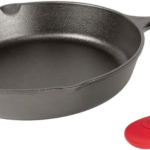 Lodge Pre-Seasoned Cast Iron Skillet with Hot Handle Holder, 10.25 Inches