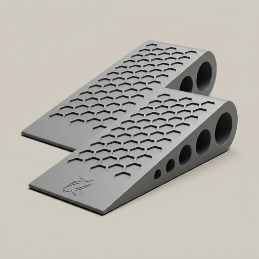 Door Stoppers for Bottom of Door Premium Floor Rubber Door Stop Wedge Made in USA Heavy Duty Honeycomb Design for Carpet, Tile, Ideal for Home, School, Commercial, Gray 2-Pack