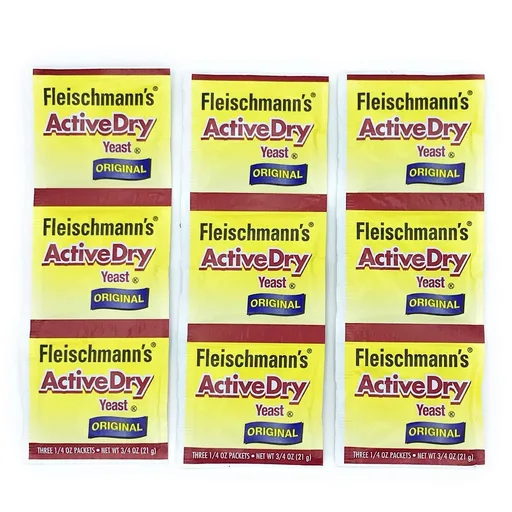 Fleischmann's Yeast, Active, Dry, 0.75-Ounce Packet (Pack of 9)