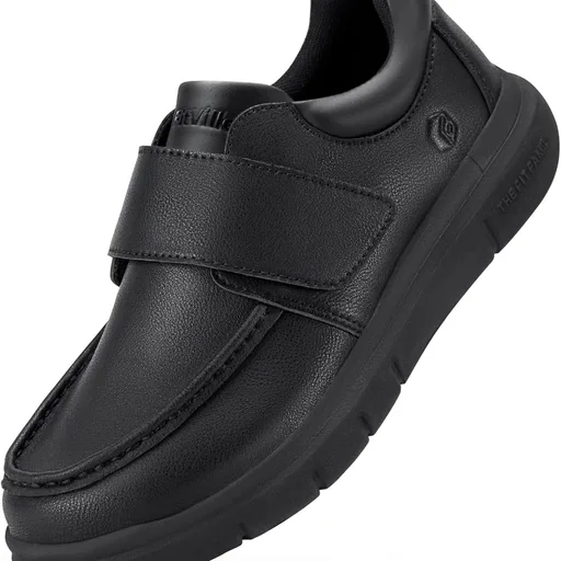 FitVille Wide Diabetic Walking Shoes for Men Leather Oxford Comfortable Dress Business Casual Shoes Sneakers for All-Day Comfort