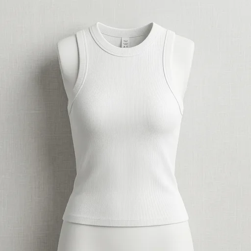 ANRABESS High Neck Ribbed Tank Tops for Women Sleeveless Summer Tops