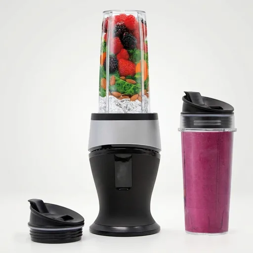 Ninja Fit Compact Personal Blender | For Smoothies, Shakes & Frozen Drinks | (2) 16-oz. To-Go Cups with Spout Lids | 700-Watt Countertop | Black | QB3001SS