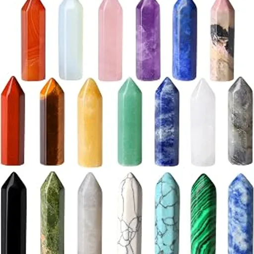 20 PCS Healing Crystals Stones Sets Wands Bulk P