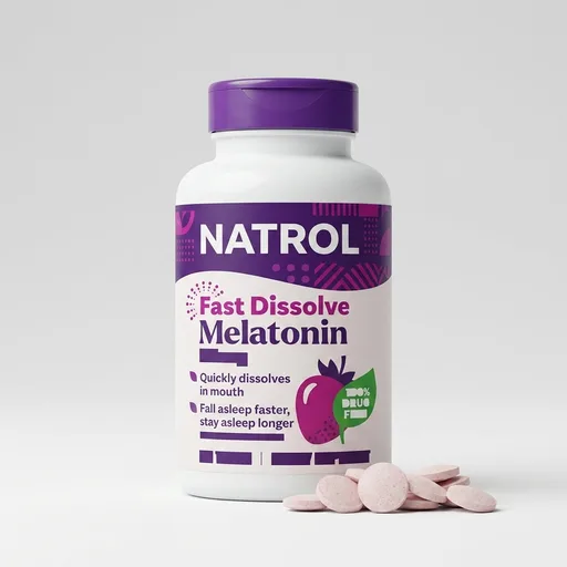 Natrol Melatonin 10mg Fast Dissolve Tablets - Strawberry Flavor, 100 Count, Sleep Aids for Adults, Fast Dissolve Melatonin for Adults, 100-Day Supply