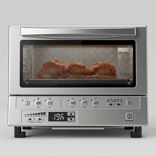Panasonic FlashXpress Toaster Oven Countertop, 4-Slice Small Toaster Oven Compact Size with Double Infrared Heating, 6 Auto Cook Options and Precise Temperature Control, 1300W - NB-G110P (Silver)